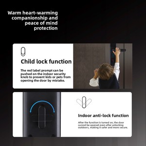 Bosch id60c Thông Minh Kỹ thuật số Khóa vân tay mật khẩu chống trộm thẻ từ khóa đám mây lưu trữ dữ liệu cho gỗ Kết nối Wifi - Product Image 3