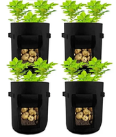 Sacs de culture pour plantes et pommes de terre en fibres végétales, écologiques, durables, 5 gallons, avec rabat, personnalisables