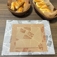 Feuilles de papier sulfurisé imprimé double face hydrofuge pour le service de la nourriture dans les restaurants occidentaux