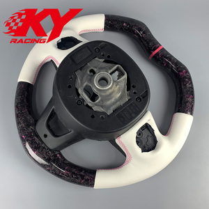 Volante Deportivo Personalizado de Fibra de Carbono Forjado en Forma de Corazón, Color Morado, para Jeep Wrangler, Renegade y Grand Cherokee - Product Image 3