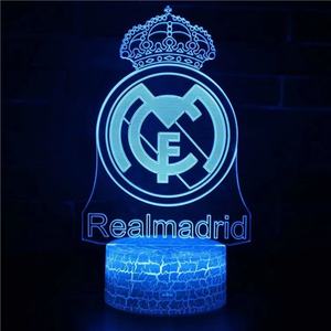 Lampe LED décorative 3D en acrylique en forme de ballon de football avec changement de couleur et télécommande pour la décoration intérieure - Product Image 4