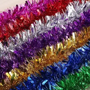 1.7m 1.8m 5 9厘米低价批发圣诞装饰品金属丝装饰派对节日活动彩条