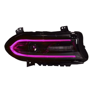 DOS para <span class=keywords><strong>Dodge</strong></span> <span class=keywords><strong>Charger</strong></span> SE <span class=keywords><strong>SXT</strong></span> RT 2015 2019, Actualización de Faros LED, Intermitentes, DRL, Versión RGB, Lámpara Delantera - Product Image 1