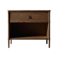 Meuble de chambre à coucher moderne pour hôtel, table de chevet en bois avec 1 tiroir