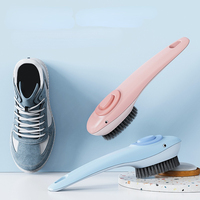 Brosse de nettoyage domestique FF5784 avec distributeur de savon intégré pour le linge et les chaussures, en plastique