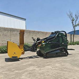 Mini-chargeuse compacte sur chenilles avec souffleuse à neige puissante pour le nettoyage des allées de jardin, capacité de 800 kg, manutention de matériaux robuste - Product Image 2