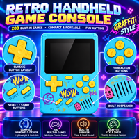 Console de jeu portable avec écran couleur de 2,6 pouces, rechargeable par USB, mini lecteur de jeux vidéo rétro pour enfants, cadeaux