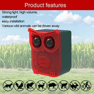 Alarme solaire infrarouge extérieure étanche IP55 avec 13 sons et alarme lumineuse clignotante pour dissuader les animaux sauvages - Product Image 2