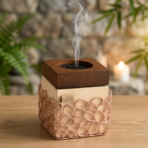 ALAN TRADERS Quemador de Incienso de Madera Hecho a Mano, Difusor Aromático de Sándalo, Uso en Todas las Estaciones, Ramadán, Eid, Hogar, Hotel - Product Image 1