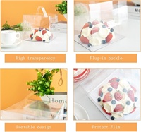 Boîte à gâteau transparente en plastique transparent avec couvercle, logo personnalisé, différentes tailles, emballage pour desserts, boîte à gâteau en acétate PET