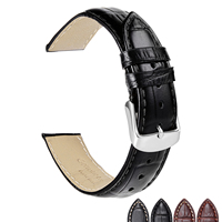 Bracelets de montre en cuir de vachette gaufré crocodile imitation peau de crocodile