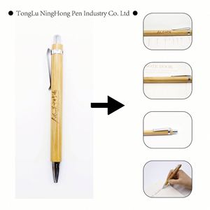 Stylos en bois et bambou écologiques personnalisés, stylos promotionnels en bois avec logo personnalisé, stylet en bambou avec étui, coffret cadeau - Product Image 3