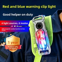 Linterna de Hombro Raitening ML01 Pro para Patrulla Nocturna, Multifuncional, con Clip Magnético, Clasificación IP66, Luz Estroboscópica Roja y Azul