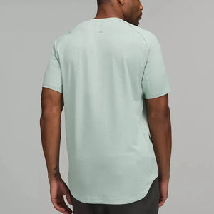 เสื้อยืดผู้ชายน้ำหนักเบาแห้งเร็วเสื้อวิ่งออกกำลังกายเสื้อระบายอากาศพิมพ์ลายเสื้อยืดสีพื้น - Product Image 5