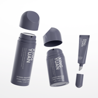 Flacon pompe airless à émulsion sous vide personnalisé avec logo, idéal pour les voyages, pour emballage cosmétique de sérum, et ensemble de tubes souples pour brillant à lèvres.