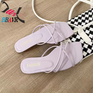 Women's New Summer Flat Sandals Non-slip Flip-flops <b>Slippers</b> for Indoor Outdoor Use Stylish Platform Cushioning Anti-slipping - Product Image 4