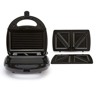 Electric Griddle 2 In 1 Sandwich Maker Panini Grill Stainless Steel Non Stick <b>PTFE</b> European 220V Single Sided Heating - Product Image 1