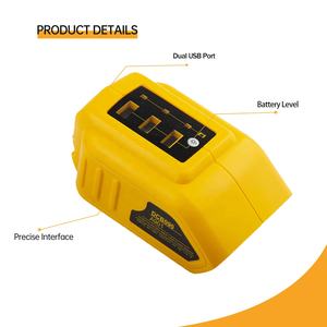 电池 USB 充电器适配器适用于得伟 20V MAX 电池发电机电源转换器，带双 USB 充电器，适合工作、露营、旅行 - Product Image 3