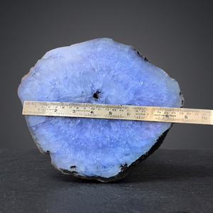 Agate violette 7-9 pouces, bord naturel, plateau en pierre de cristal pour le service - Product Image 3