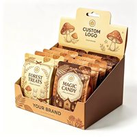 Conteneur de merchandising en carton ondulé pliable, emballage sur mesure pour les produits de boulangerie, les supermarchés et la vente en magasin
