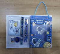 Lot de papeterie scolaire portable 3D en bois pour enfants, motif dessin animé, comprenant règle, cahier et stylo, idéal pour la promotion