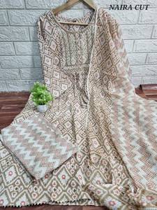 Prix usine imprimé naira coupe kurta ensemble Kurti avec Dupatta ensemble pour toutes les occasions vêtements de mariage robes indiennes pour les femmes - Product Image 5