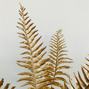 Rama de hojas doradas con 5 tenedores para decoración de boda, flores doradas, estilo de boda - Product Image 4