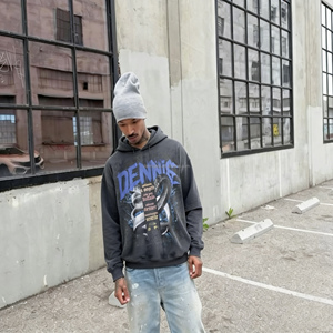 Sudadera Distressed para Hombre, <span class=keywords><strong>de</strong></span> Alto Gramaje (400-500 g/m²), con Estampado Puff Personalizado, Corte Holgado, Estilo Oversize, 100% Algodón - Product Image 1