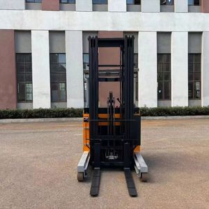 Electric Stacker Forklift 1Ton 1.5Ton Forward Reach <b>Standing</b> Drive Full Electric Pallet Truck Imported <b>Engine</b> Pump Motor Gear - Product Image 1
