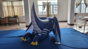 Bán Hot beile đen PVC <span class=keywords><strong>Inflatable</strong></span> khổng lồ rồng <span class=keywords><strong>2m</strong></span> dài khủng long mô hình với đôi cánh - Product Image 6