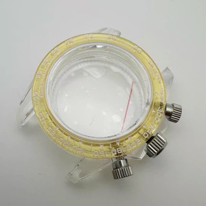 Nouvelles pièces de modification de montre, boîtier de montre en caoutchouc de 40 mm, verre acrylique compatible avec le mouvement VK63 - Product Image 6
