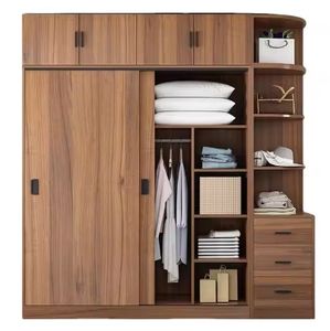 Armoire suspendue, armoire de rangement à portes coulissantes pour la chambre à coucher, meubles de maison simples, modernes, 1 ensemble - Product Image 5