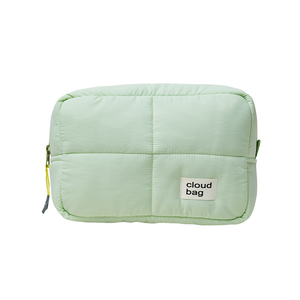 Matelassé Rembourré De Luxe Grand Trousse De Maquillage Blanc Cosmétique Puffer Pochette De Rangement Doux Rembourrage Coton Toile Imprimé Dames - Product Image 1