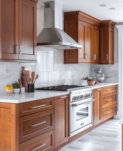 Cbmmart gỗ gụ tủ bếp gỗ rắn lắc phong cách Mỹ tủ bếp đi kèm với thạch anh bảng Top - Product Image 1