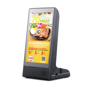 FYD-898 L Forme Restaurant Bar Smart Petit LCD Android WiFi Moniteur À Distance CMS Table Portable Menu Numérique Affichage Publicitaire