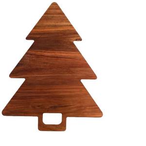 Planche à découper en bois personnalisée en forme de sapin de Noël, plateau de service en bois massif pour fruits et fromages, décoration rétro pour la cuisine et la maison - Product Image 2