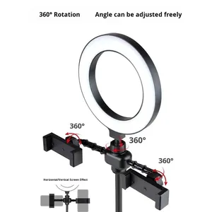 Selfie Anneau Lumière Trépied Support <span class=keywords><strong>Téléphone</strong></span> <span class=keywords><strong>LED</strong></span> <span class=keywords><strong>Téléphone</strong></span> Anneau Lumière Maquillage Vidéo Enregistrement Photographie <span class=keywords><strong>Cercle</strong></span> Éclairage Téléphones Portables - Product Image 4