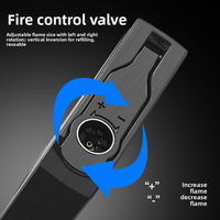 Briquet torche portable coupe-vent à double flamme bleue JX, accessoires de barbecue et de fumage, briquet en métal pour cigarettes et cigares, vente chaude
