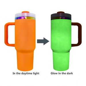 Gobelet lumineux personnalisé avec logo H2.0, plaqué arc-en-ciel, 40 oz, pour Halloween, blanc, noir, orange à vert - Product Image 4
