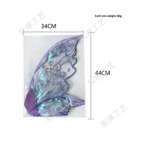 Nuove <span class=keywords><strong>Ali</strong></span> da Elfo Originali Brevettate per Feste e Travestimenti, <span class=keywords><strong>Ali</strong></span> di Farfalla Bicolore con Fiori, Fatte a Mano - Product Image 3