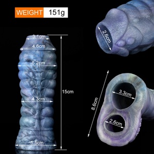 Nuevo Dildo de Silicona Suave con Diseño de Dragón Acanalado para Agrandamiento del Pene, Reutilizable, Hueco, Funda Elástica para Pene, Juguetes Sexuales Masculinos - Product Image 6