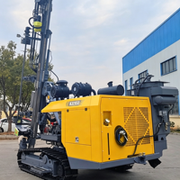 Foreuse rotative portative sur chenilles à moteur diesel, composants de moteur, boîte de vitesses et pompe, pour le forage de minerai et le forage de trous profonds de 21 m, pour l'exploitation agricole