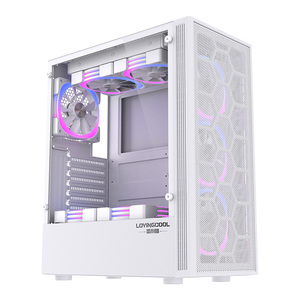 Lovingcool pronto per la spedizione custodia per PC <span class=keywords><strong>CPU</strong></span> Cabinet involucro Desktop in rete pannello frontale per PC Chassis ATX Case per <span class=keywords><strong>Computer</strong></span> & Towers <span class=keywords><strong>Gaming</strong></span> Case - Product Image 1