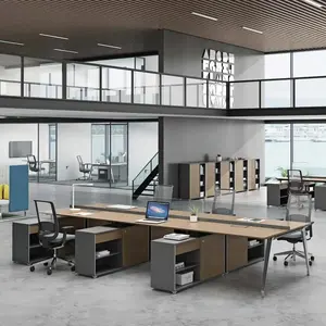 高端办公家具侧柜包括两人经理办公桌工作站