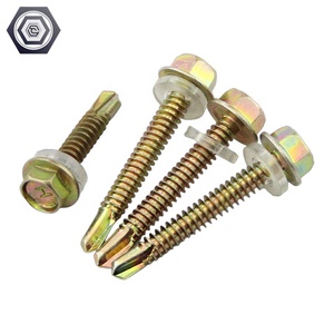 <span class=keywords><strong>Tornillos</strong></span> Autoperforantes para Techos Métricos de Acero al Carbono GuXiang ODM, Arandelas Hexagonales de Zinc Amarillo, para Paneles Sándwich GB6560 DIN7500P - Product Image 4