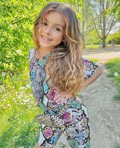 Conjunto de Ropa Infantil al por Mayor, Estilo Boutique, Patrón de Piel de Serpiente, 2 Piezas, Shorts de Motero para Niñas Pequeñas - Product Image 3