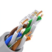 Câble Ethernet Cat5e LLHY 100% Cuivre Pur RJ45 Cordon de Raccordement UTP pour Routeur, Commutateur, PC, Boîtier TV Gris - Options 1m, 3m, 5m