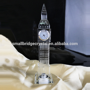 Small Bridge Wholesale Customization London <strong>Big</strong> Ben Souvenir Gifts 3d <strong>Crystal</strong> Building Model Sandblasting Glass <strong>Crystal</strong> Model - Product Image 3