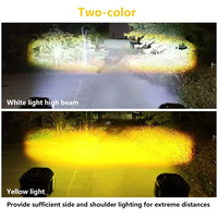 Feux de travail LED 8D 40W 3 pouces 12V 24V Blanc Ambre Antibrouillard Phare de conduite pour voiture 4x4 Camion Tracteur Moto