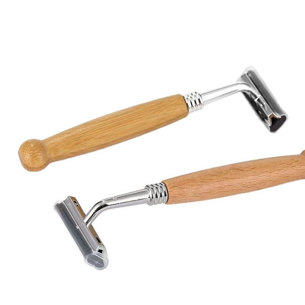 Оптовая продажа, Высококачественная ручная бритва, одноразовые бамбуковые безопасные биоразлагаемые бритвы для мужчин